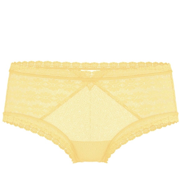 Victoria's Secret The Lacie Daisy Lace Cheeky Panty Yellow Tulip Medium NEW - Picture 3 of 5